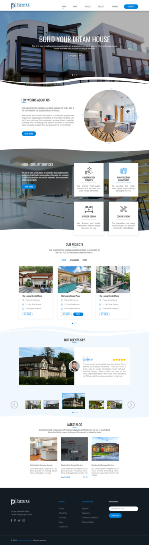 Web Design by Creative Slices for Poyntz Construction  | Design: #24816445