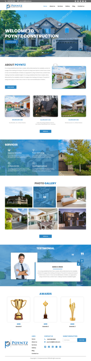 Web Design by Creative Slices for Poyntz Construction  | Design: #24816466