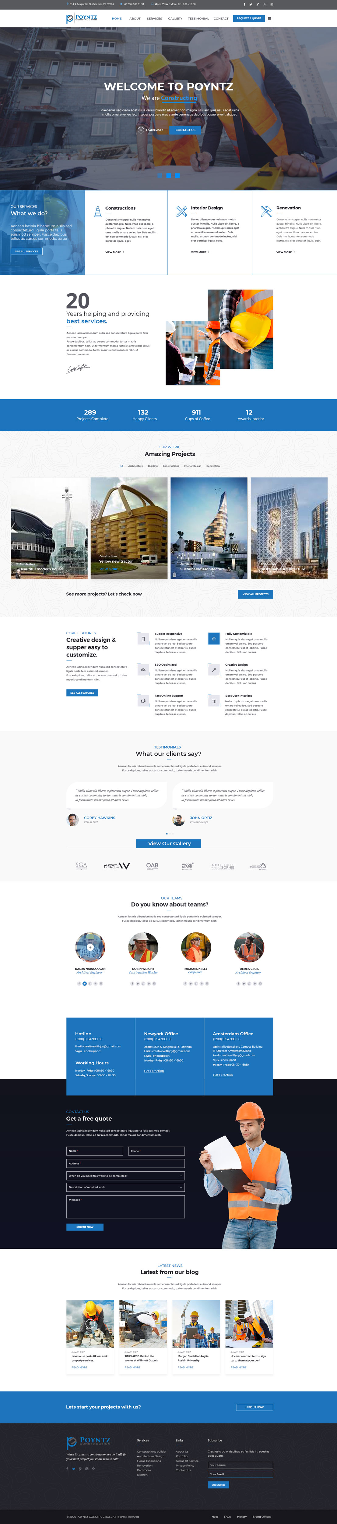 Web Design by Creative Slices for Poyntz Construction  | Design #24821681