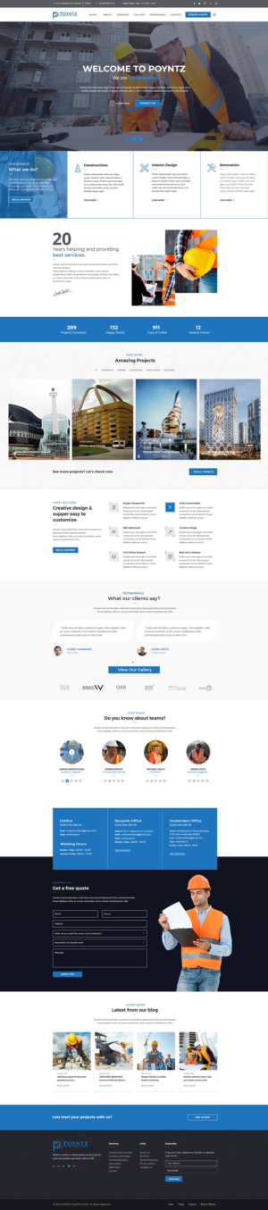 Web Design by Creative Slices for Poyntz Construction  | Design #24821681