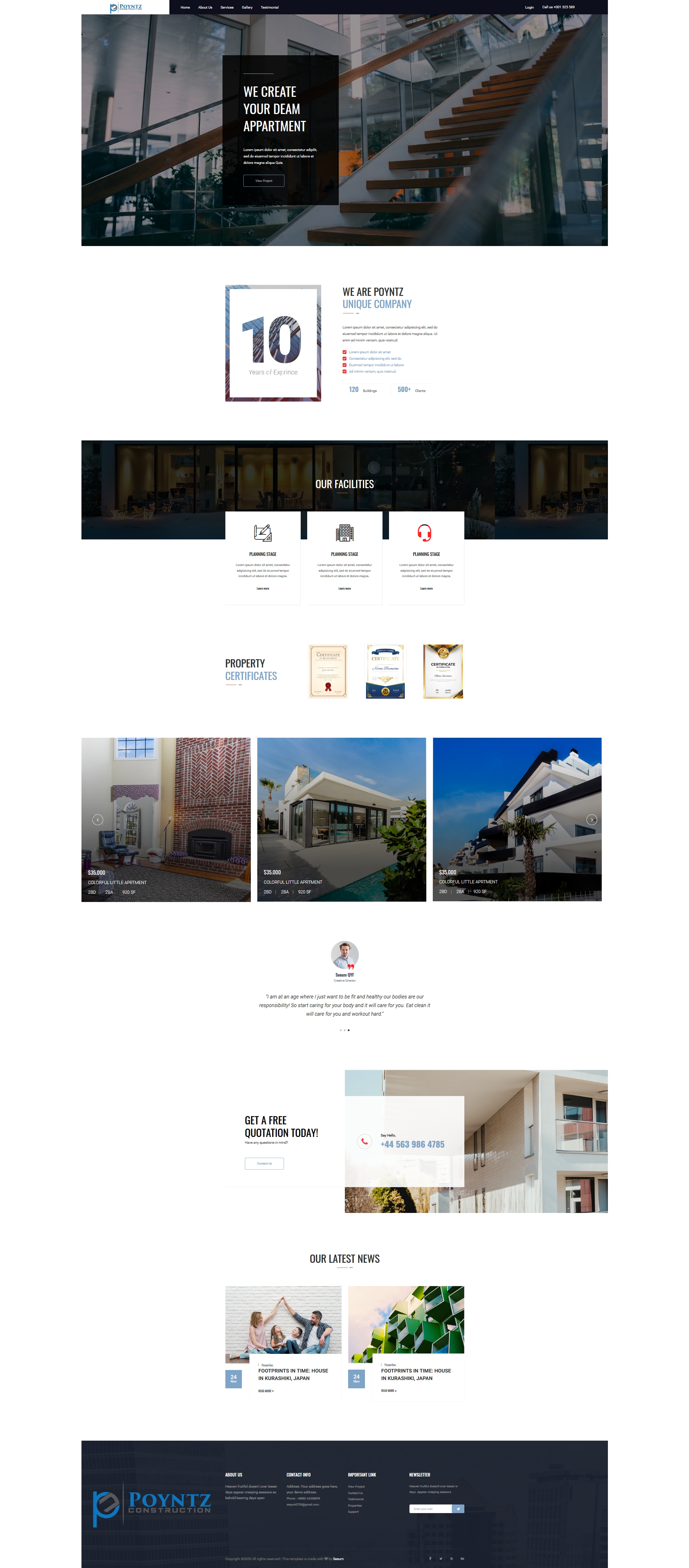 Web Design by Splice-07 for Poyntz Construction  | Design #24859878