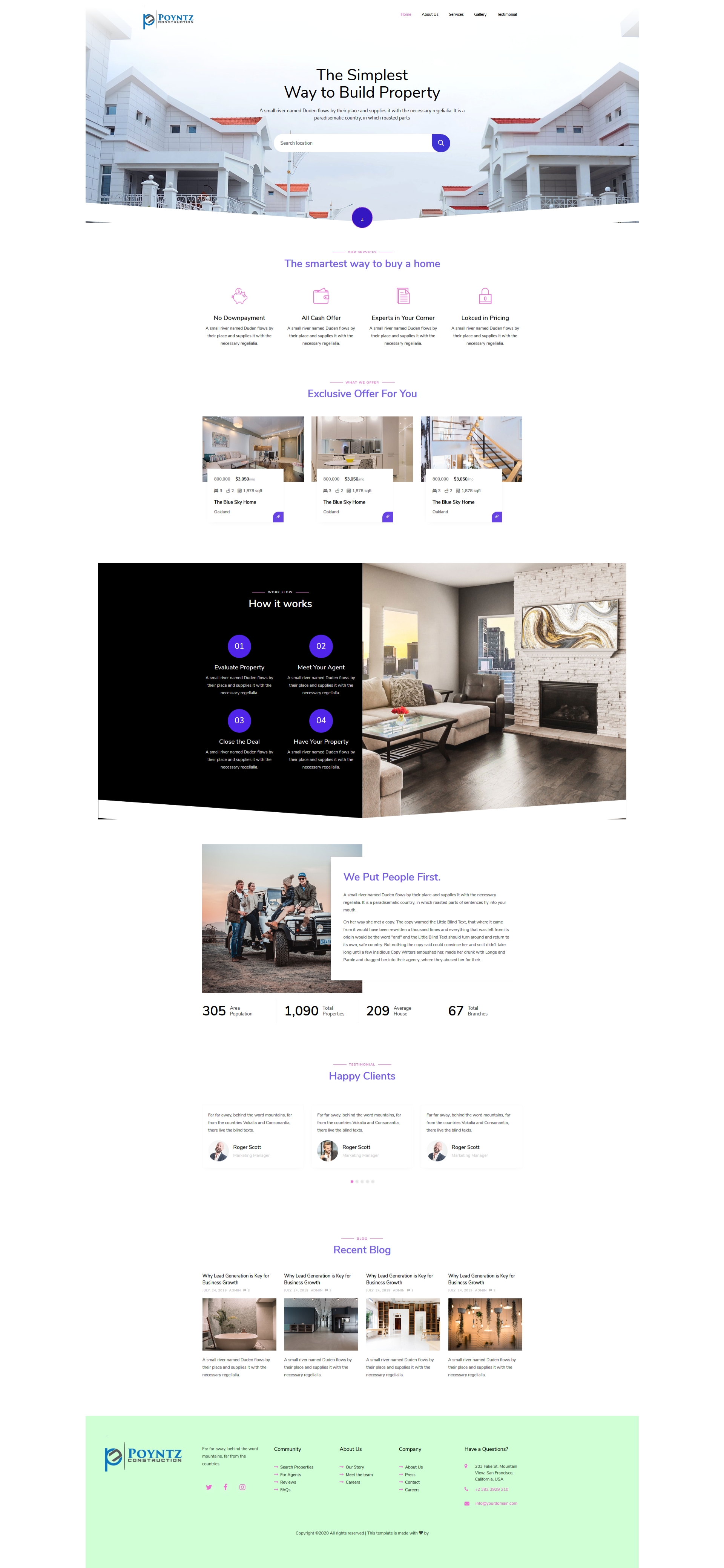 Web Design by Splice-07 for Poyntz Construction  | Design #24859919