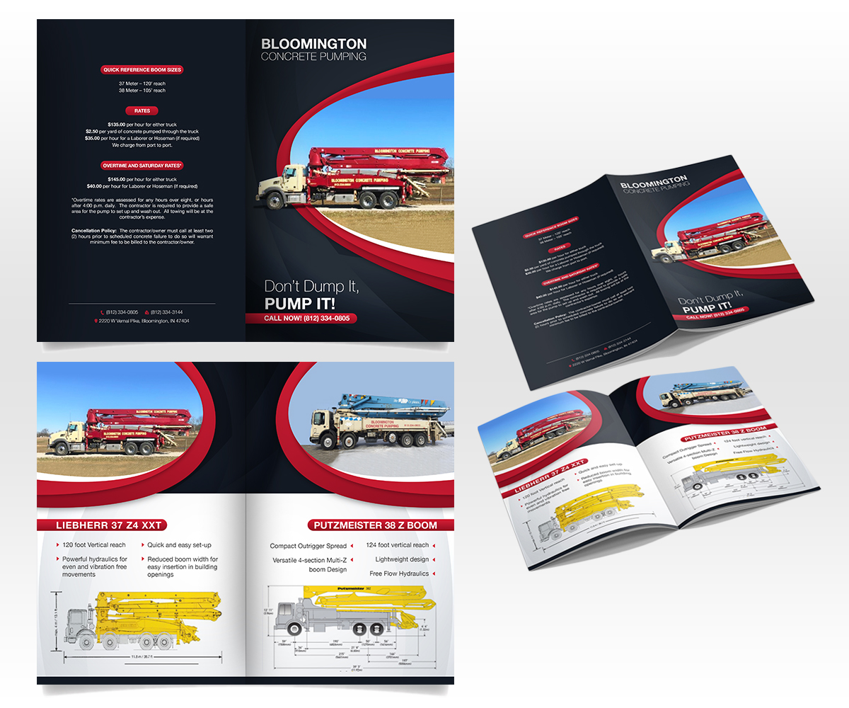 Flyer Design by Luniere Designs for Bloomington Concrete Pumping | Design #24813984