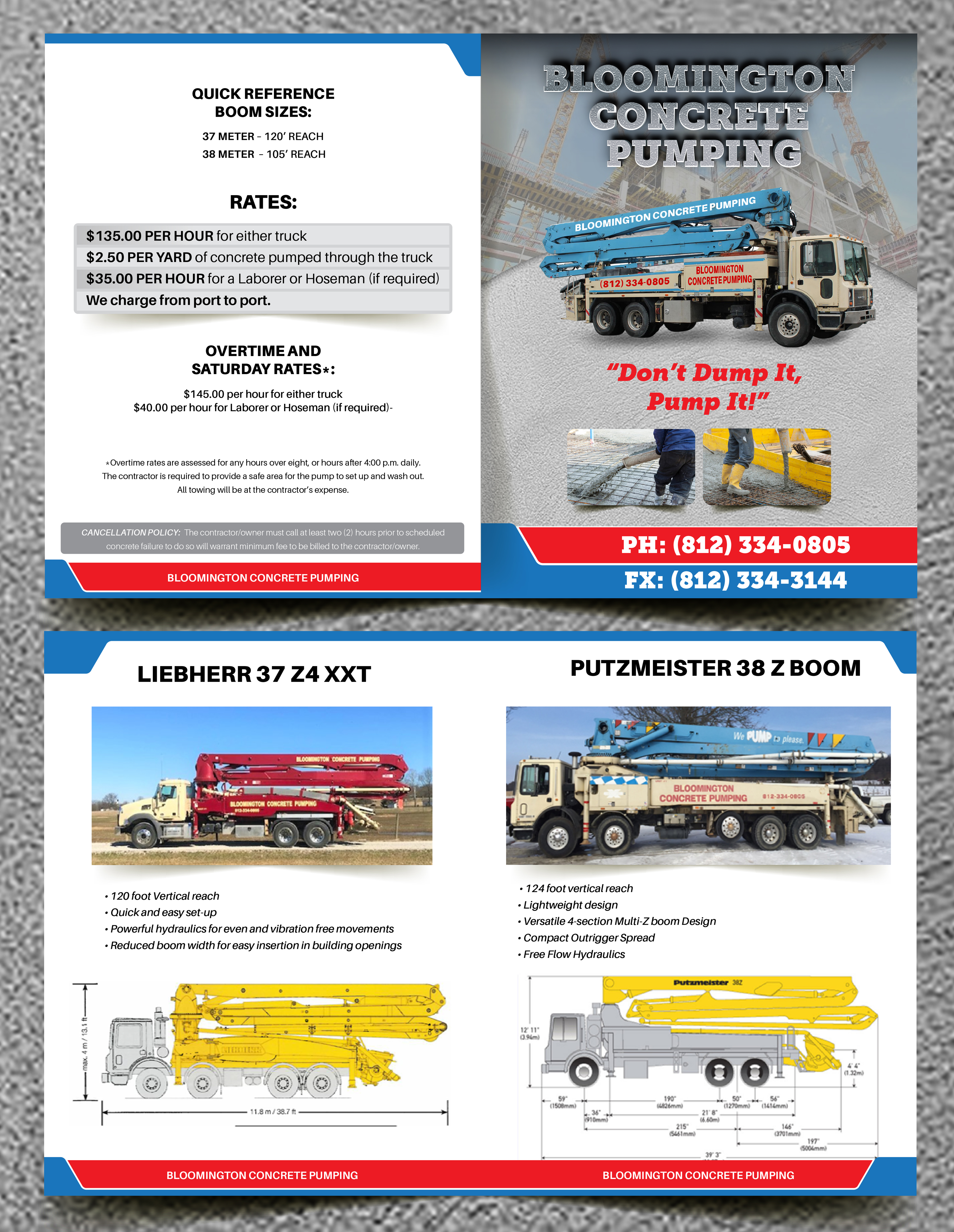 Flyer Design by CDS Creative for Bloomington Concrete Pumping | Design #24812097