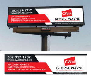 Simple HVAC & Electrical Contractor Billboard  | Diseño de Cartelera por u2square