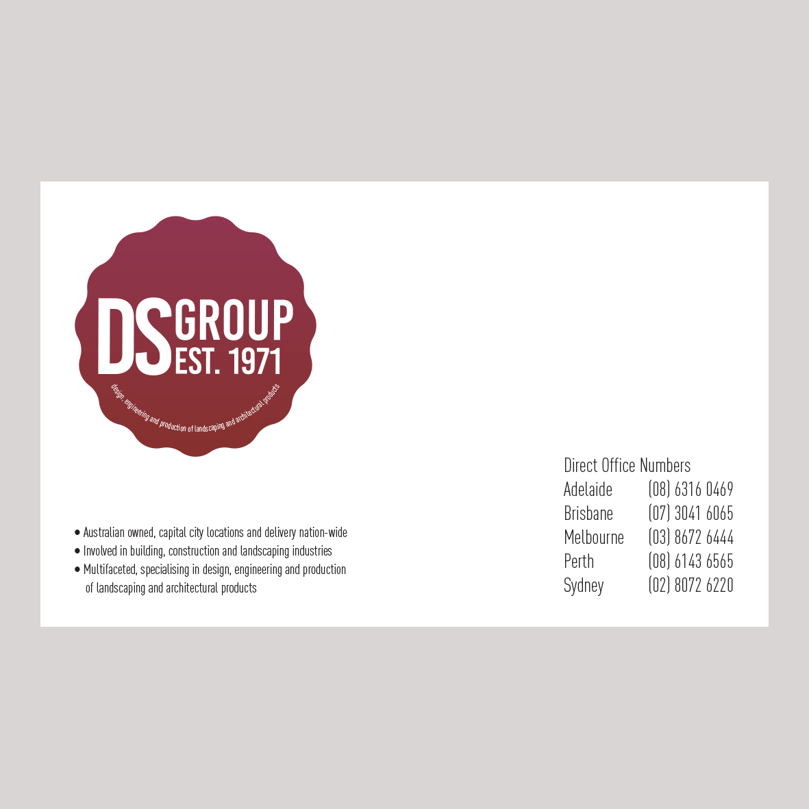 Logo Design by Corey-Crosshatchstudio for DS Agencies Pty Ltd | Design #24834806
