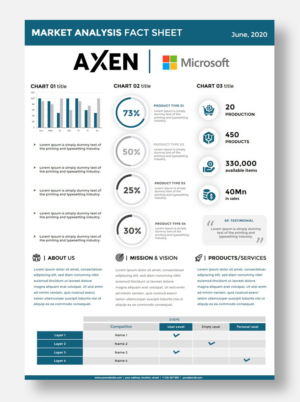 One page sales fact sheet for data consultancy company | Diseño Gráfico por Luvinda