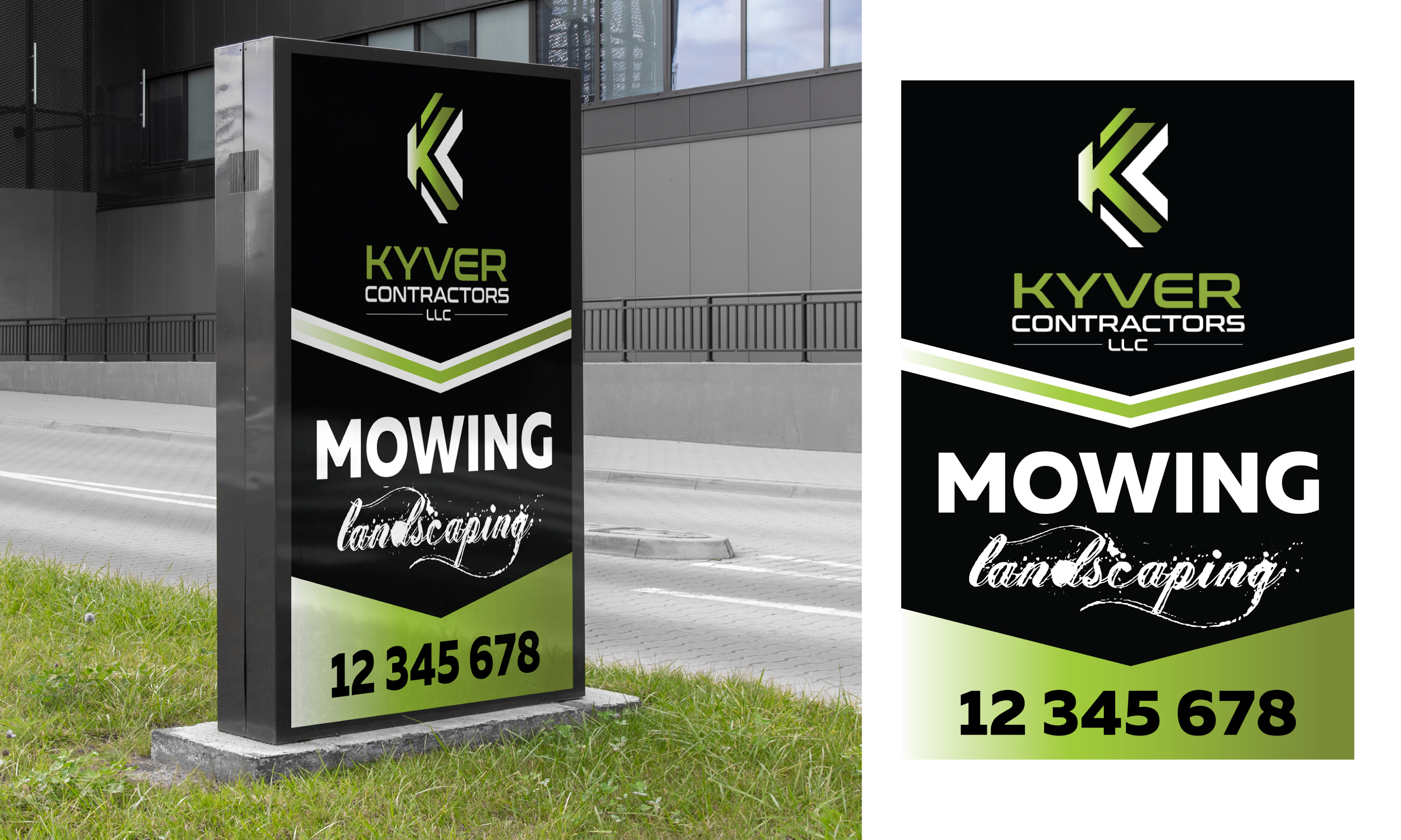Signage Design by Impressive Solutions for Kyver Contractors, LLC | Design #24820845