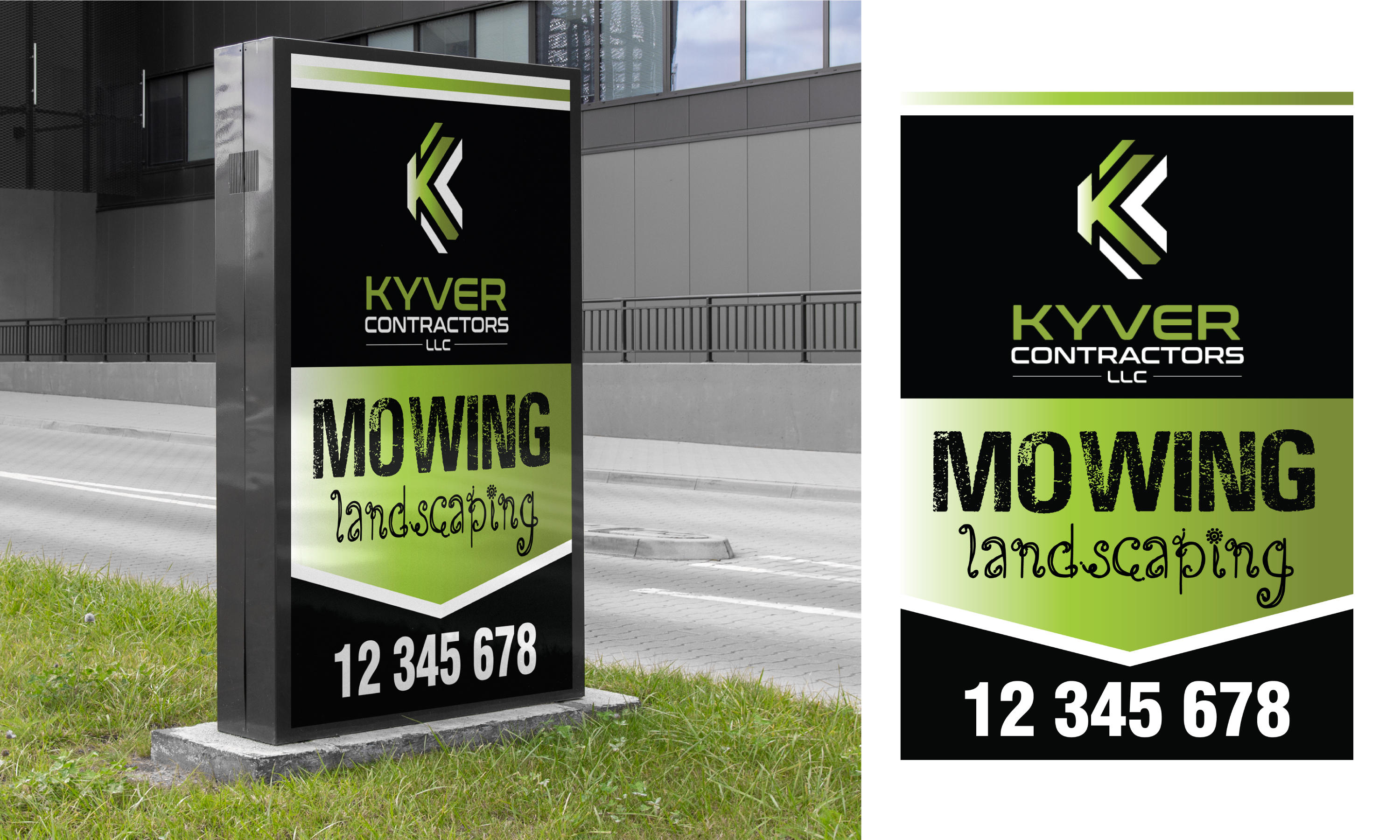 Signage Design by Impressive Solutions for Kyver Contractors, LLC | Design #24820846