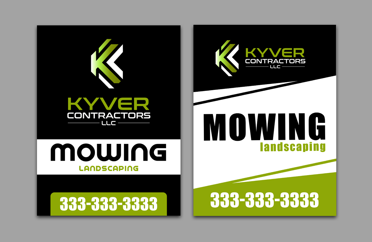 Signage Design by SL Designer for Kyver Contractors, LLC | Design #24822481