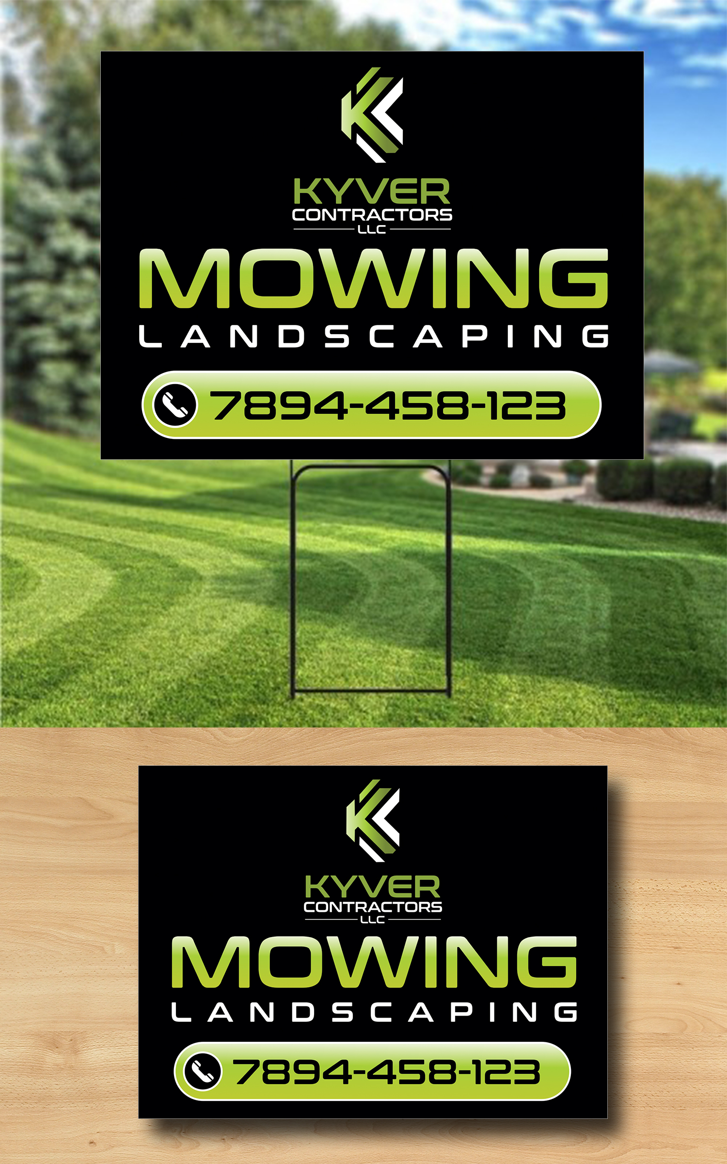 Signage Design by ecorokerz for Kyver Contractors, LLC | Design #24821467