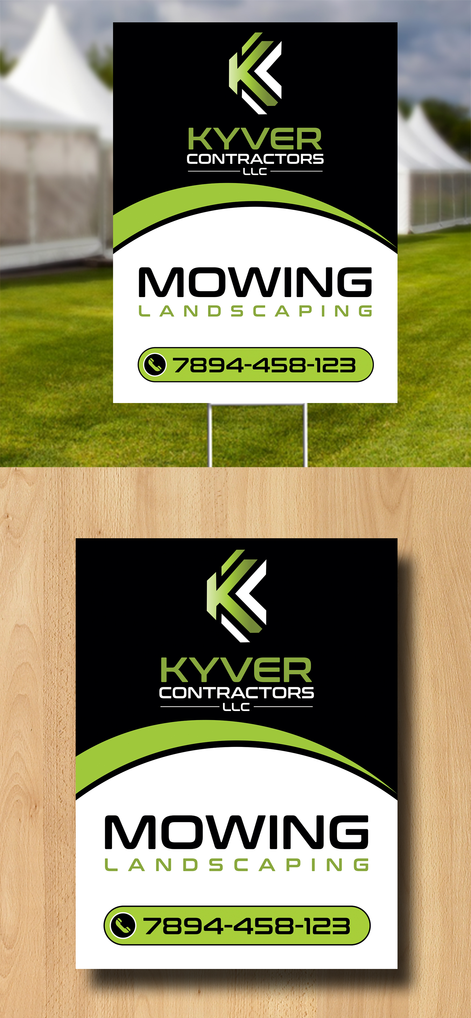 Signage Design by ecorokerz for Kyver Contractors, LLC | Design #24821468