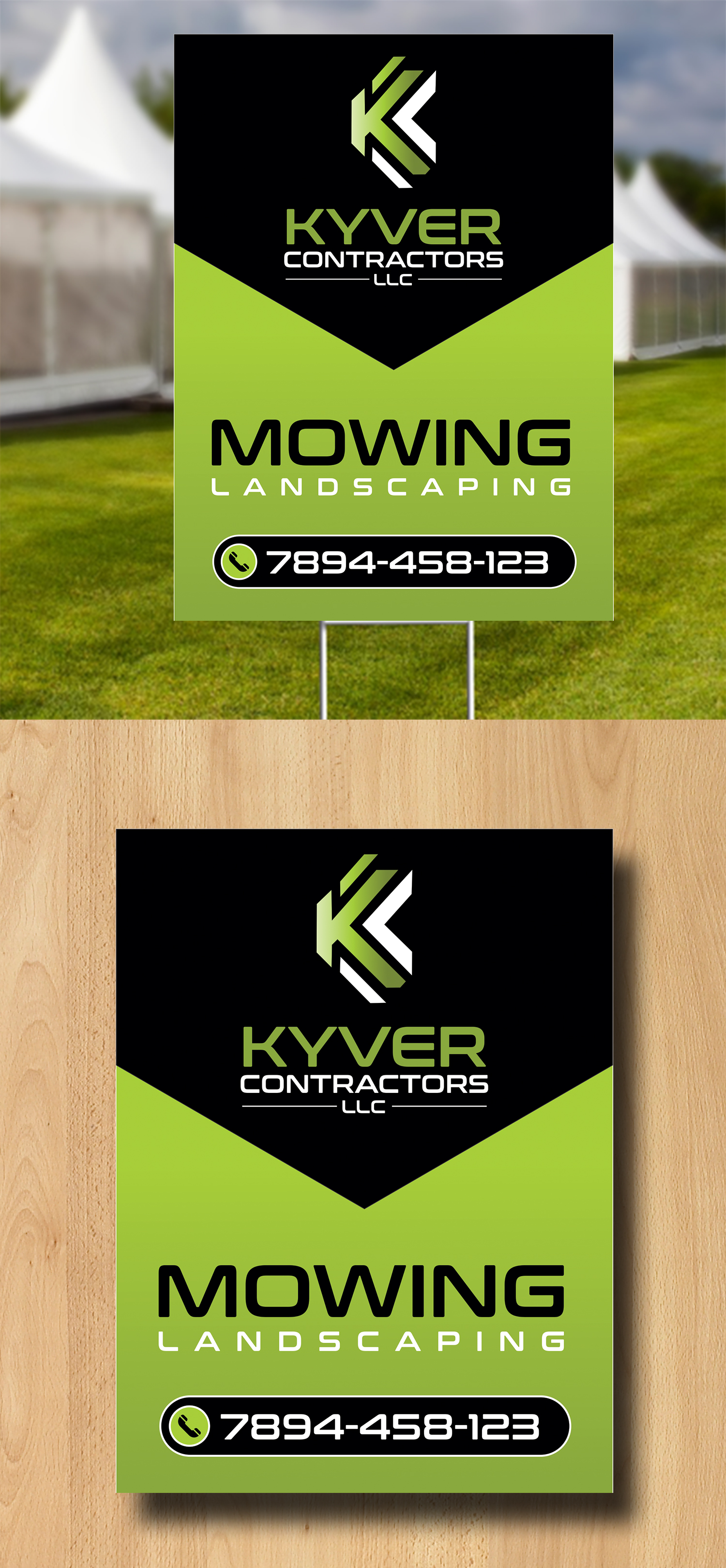 Signage Design by ecorokerz for Kyver Contractors, LLC | Design #24821469