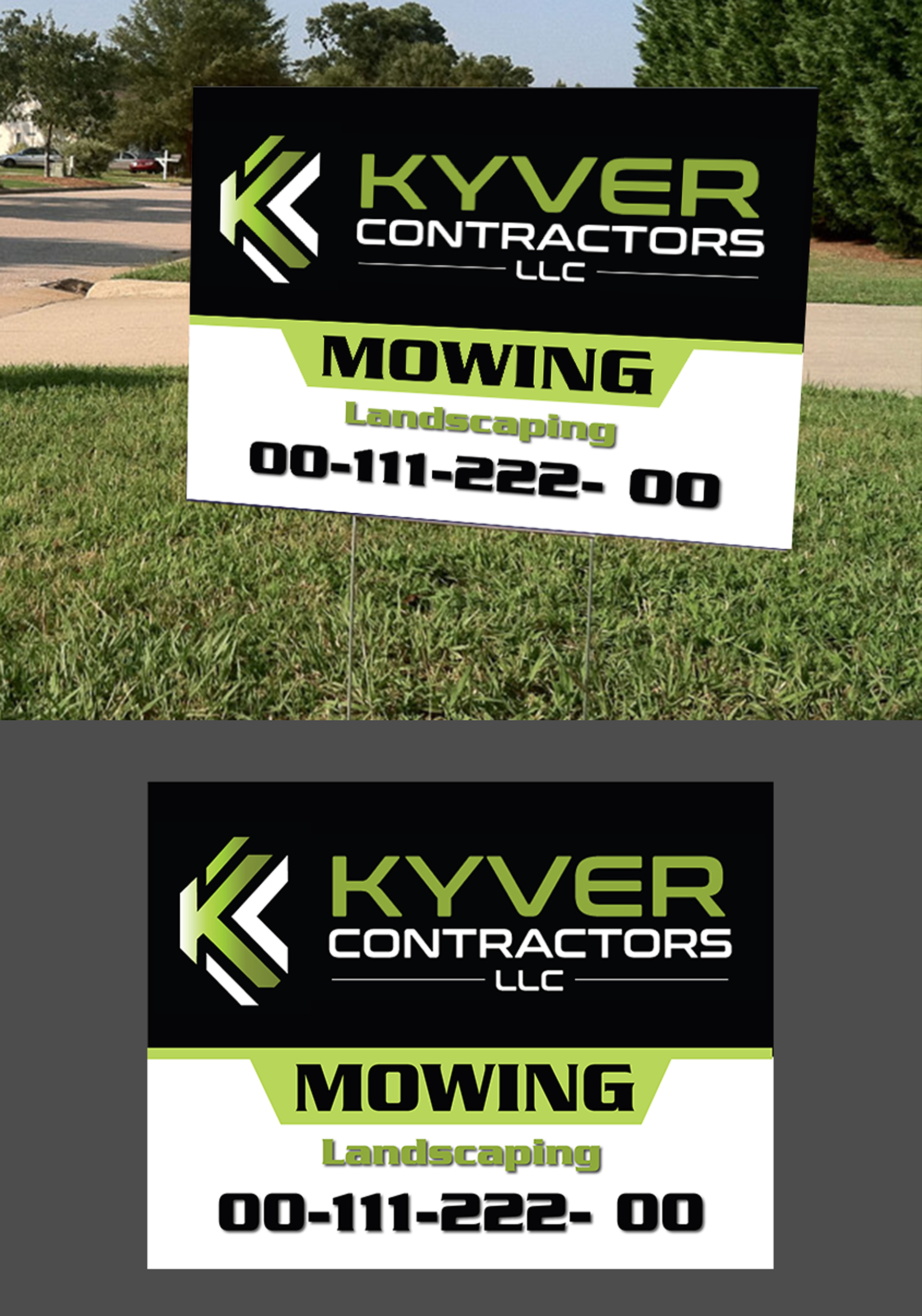 Signage Design by pd graphic 2 for Kyver Contractors, LLC | Design #24826528