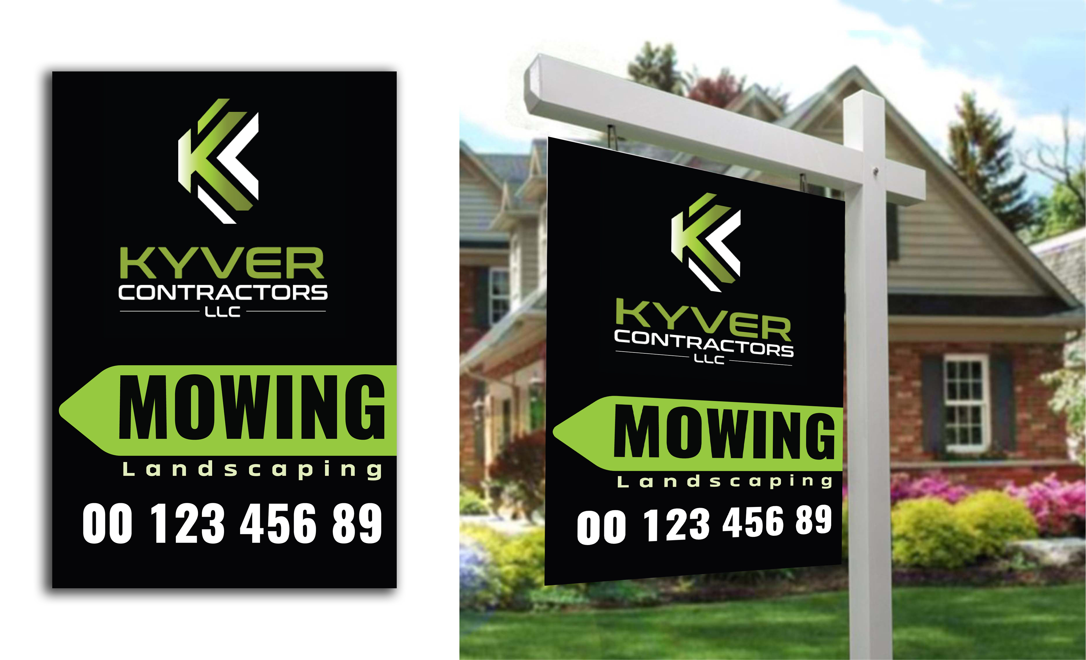 Signage Design by u2square for Kyver Contractors, LLC | Design #24825599