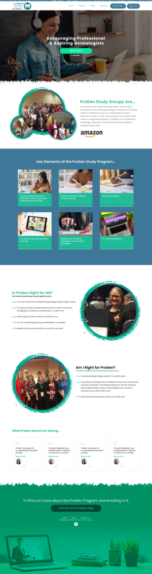 Genealogy Peer Study Group Website  | Web Design by sai.designer87