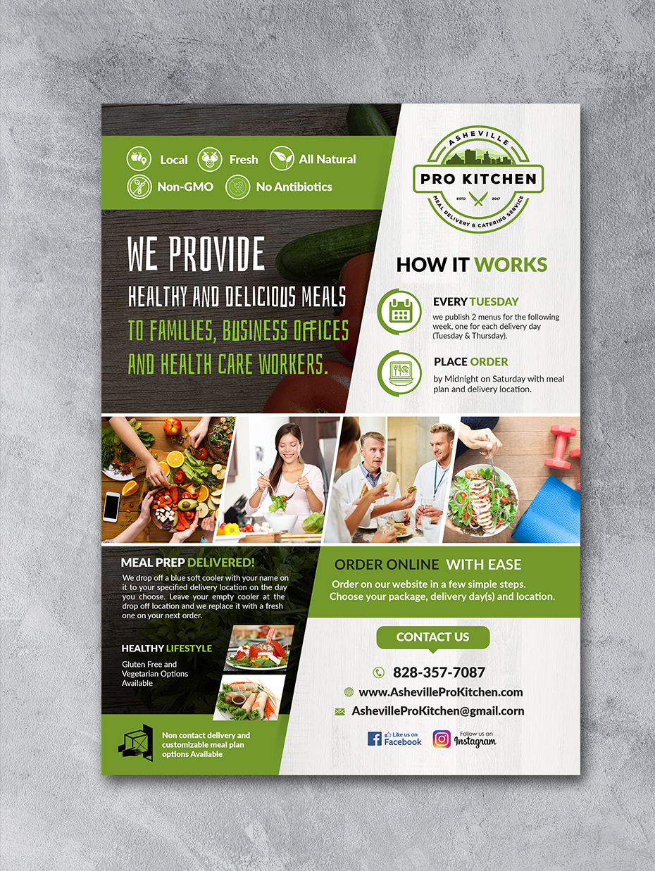 Flyer Design by innovative earth for Asheville Pro Kitchen | Design #24834374