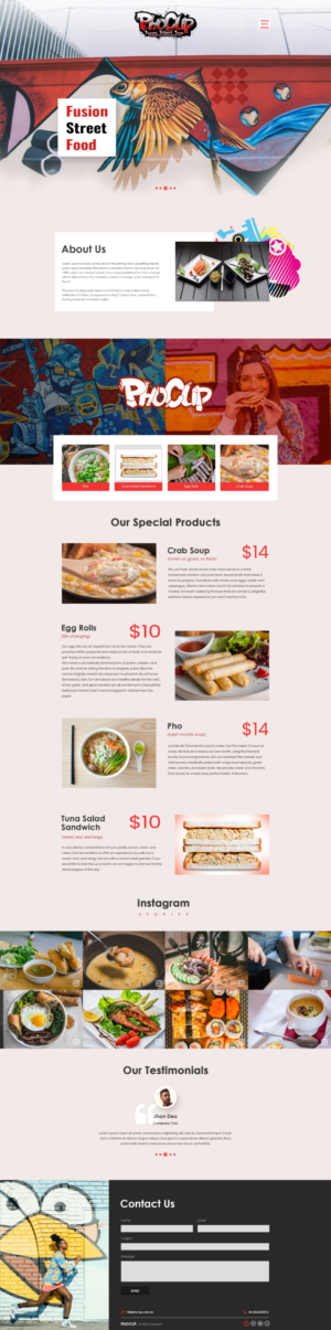 Help us Create Excitement with a Food To Go Web Site Menu  | Web-Design von ArtBeat Technology
