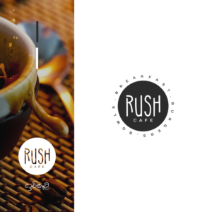 Rush Cafe - Breakfast, Burgers, Bowls  | Logo Design by SamiddhaH
