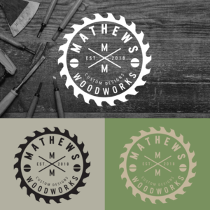 Mathews Woodworks | Logo Design by simple mind