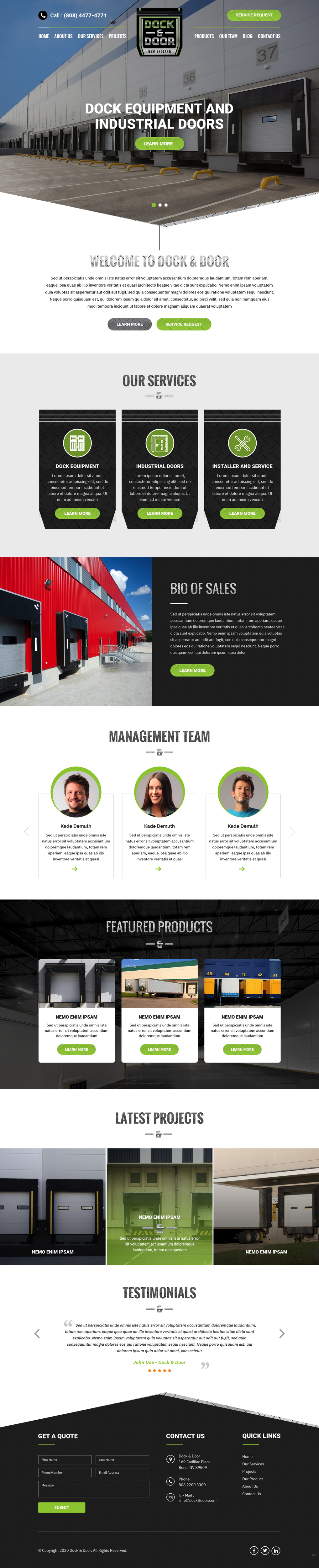 Web Design par pb pour Dock & Door | Design #24848524