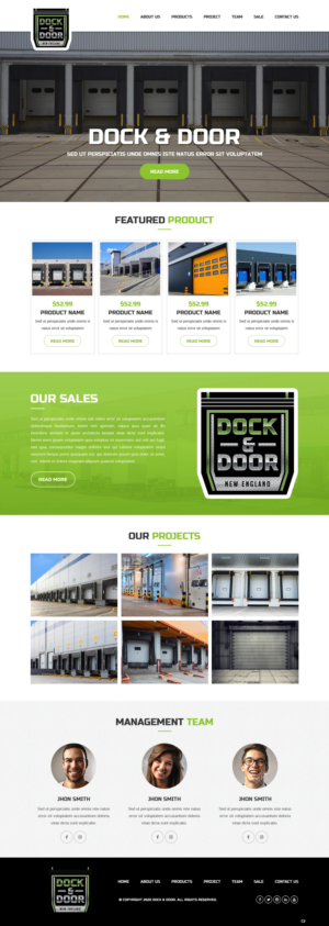 Web Design par pb pour Dock & Door | Design : #24848526