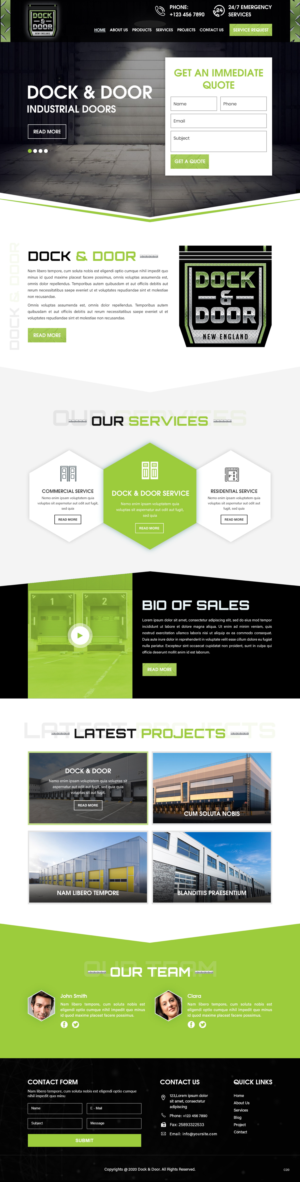 Web Design par pb pour Dock & Door | Design : #24848527