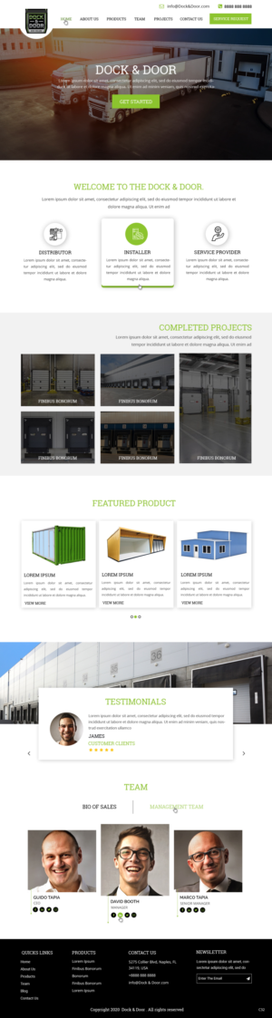 Web Design par pb pour Dock & Door | Design : #24848533