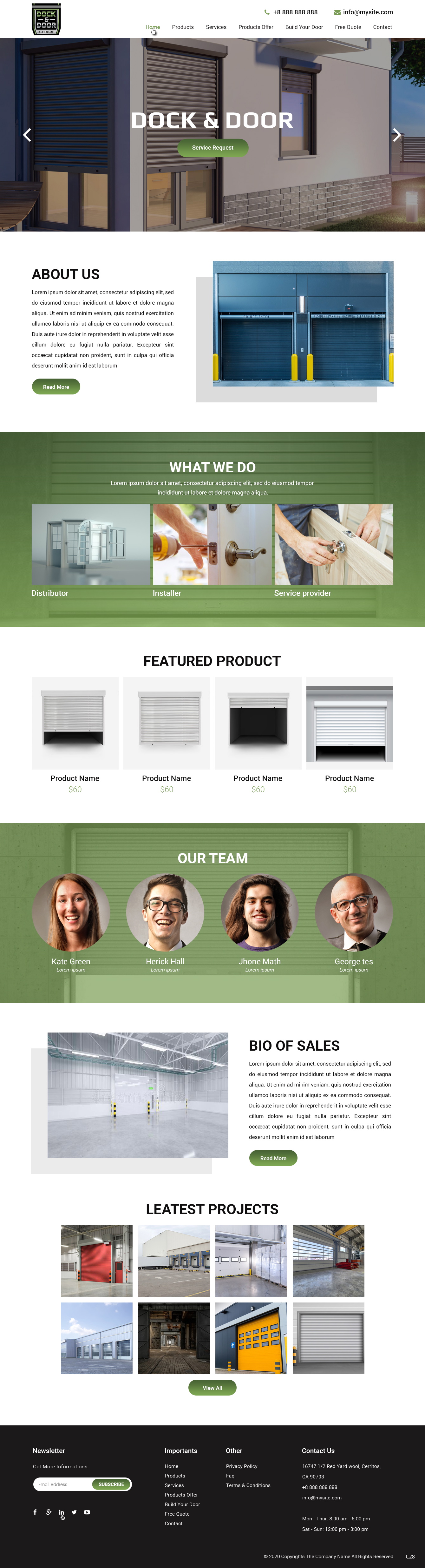 Web Design par pb pour Dock & Door | Design #24848534