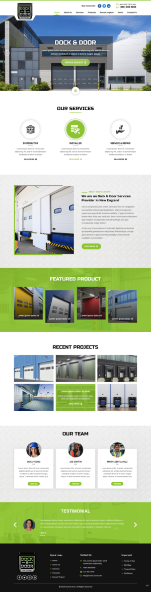 Web Design par pb pour Dock & Door | Design : #24848535