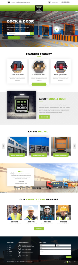 Web Design par pb pour Dock & Door | Design : #24848536