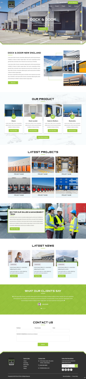 Web Design par pb pour Dock & Door | Design : #24848537