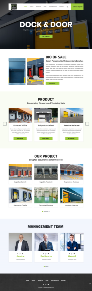 Web Design par pb pour Dock & Door | Design : #24848556