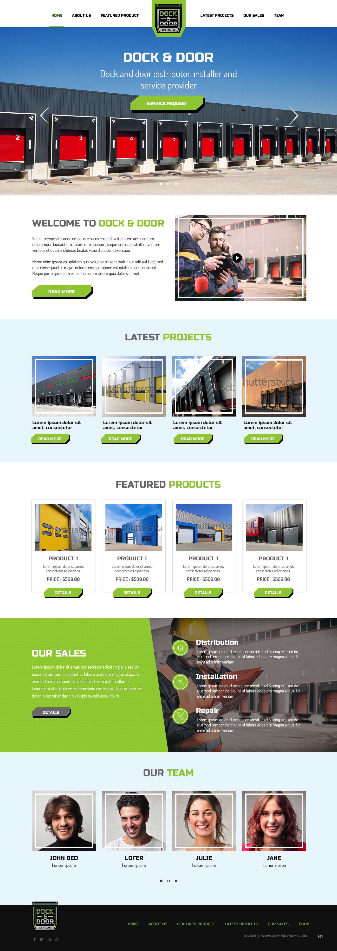 Web Design par pb pour Dock & Door | Design #24848560