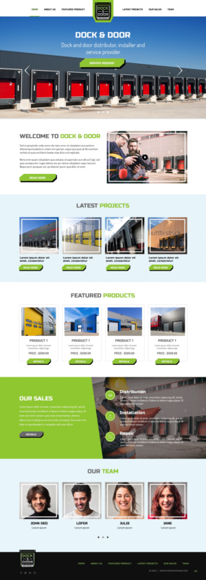 Web Design par pb pour Dock & Door | Design : #24848560