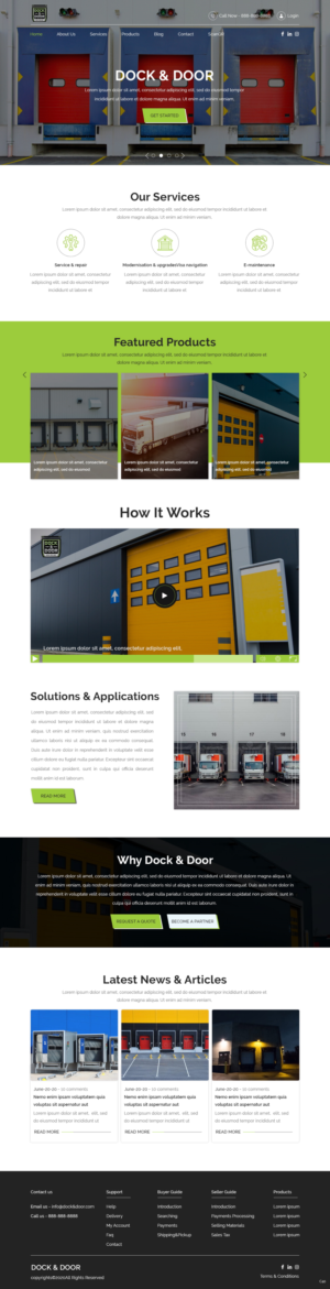 Web Design par pb pour Dock & Door | Design : #24848562