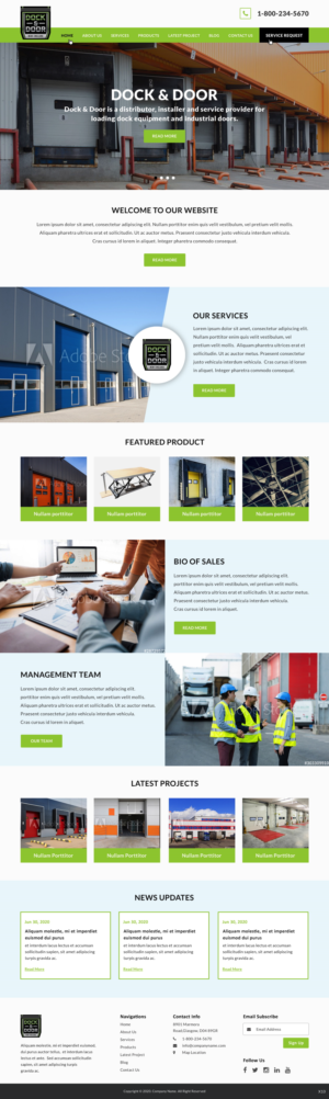 Web Design par pb pour Dock & Door | Design : #24848564