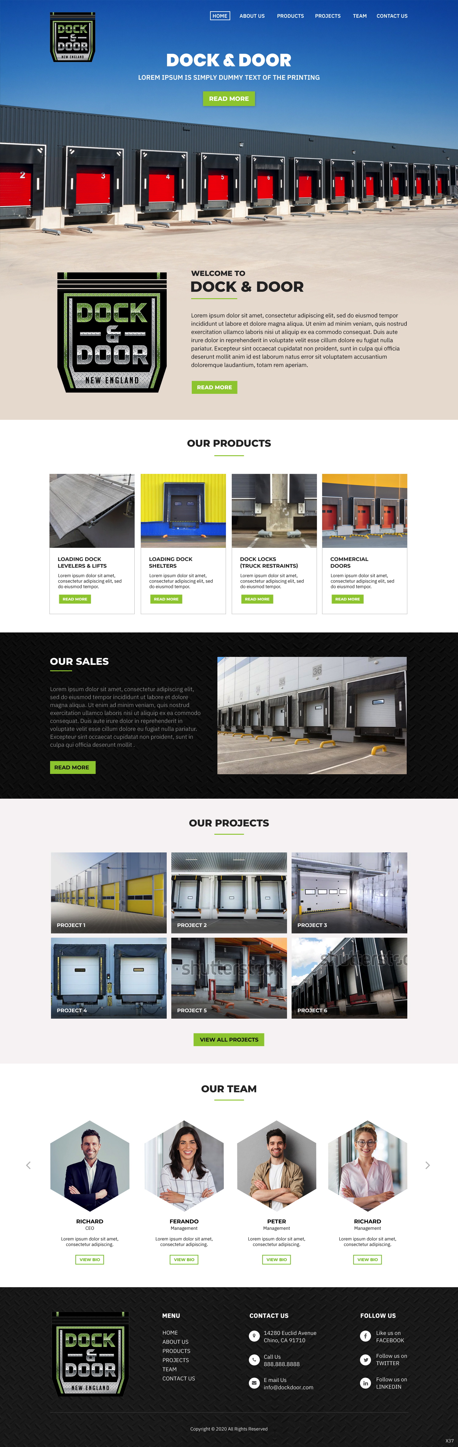 Web Design par pb pour Dock & Door | Design #24848571