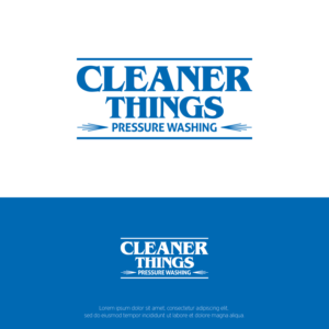 Cleaner Things for the main font with "pressure washing" somewhere small underneath | Logo Design by designbysy