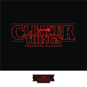 Cleaner Things for the main font with "pressure washing" somewhere small underneath | Logo Design by Ashani Bhattacharya