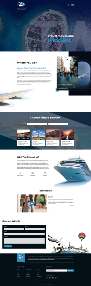 TravelWise Worldwide, LLC. web design | Web Design by ArtBeat Technology