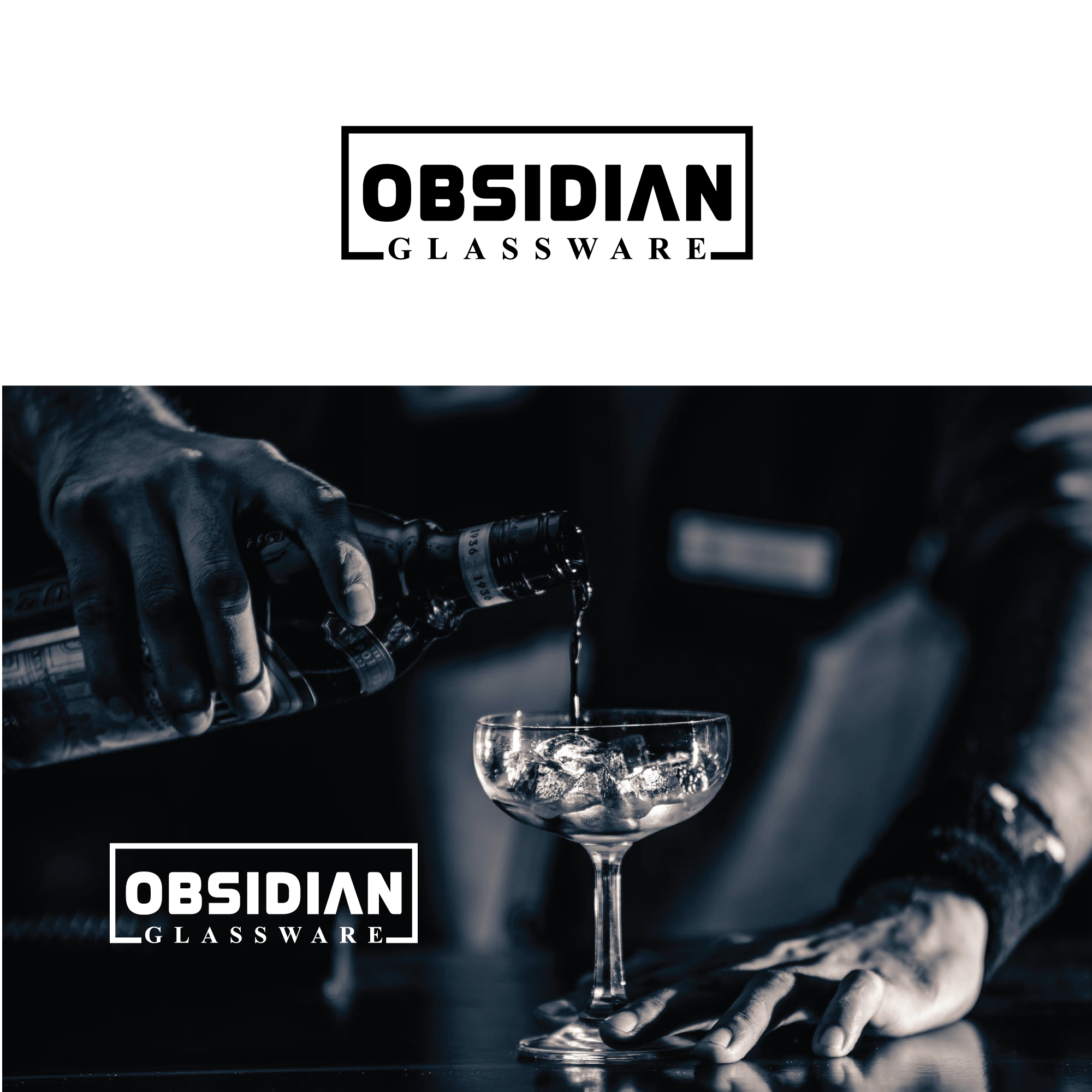 Logo Design by Zak deZign for Obsidian Glassware | Design #24846848