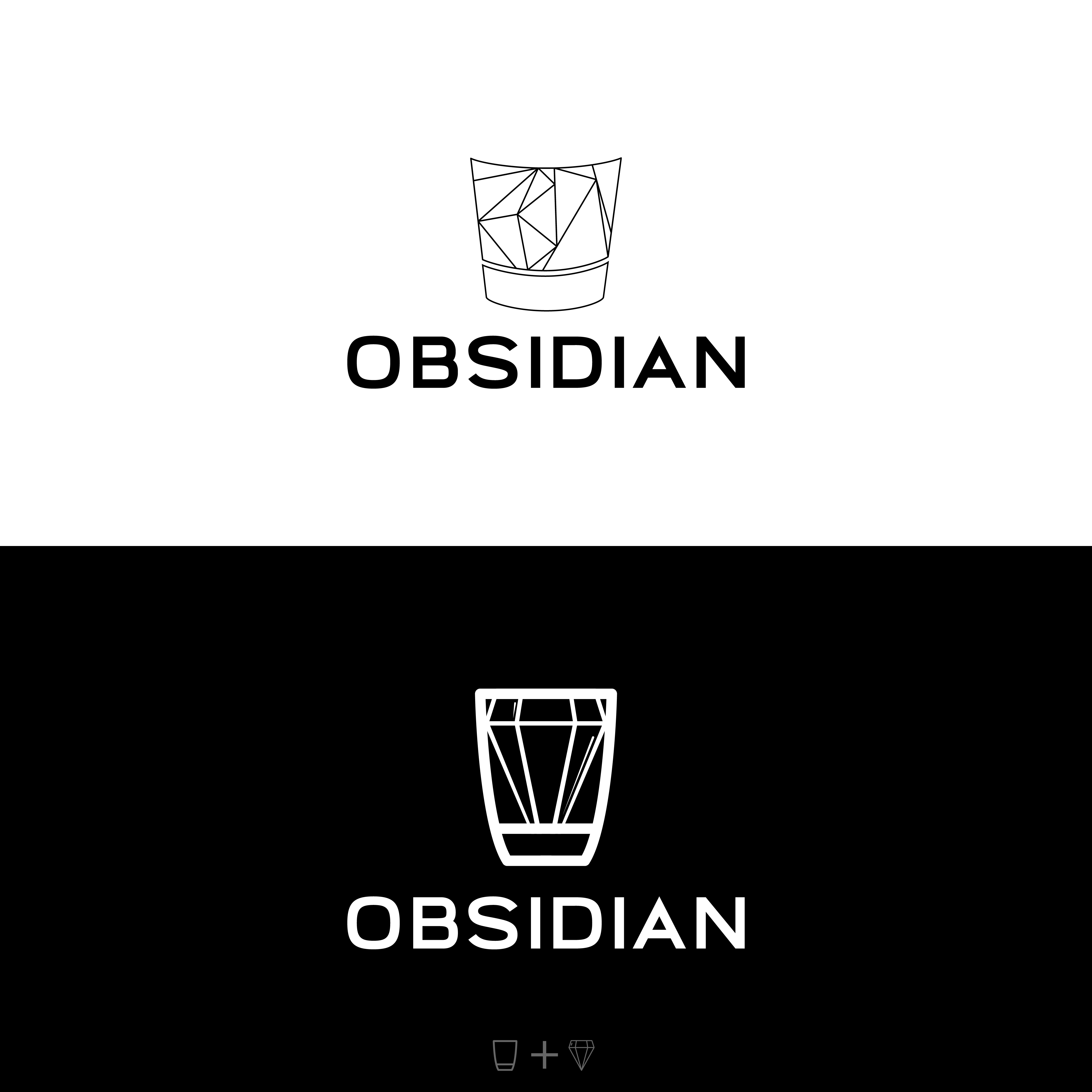 Logo Design by PB&amp;J Creatives for Obsidian Glassware | Design #24856787