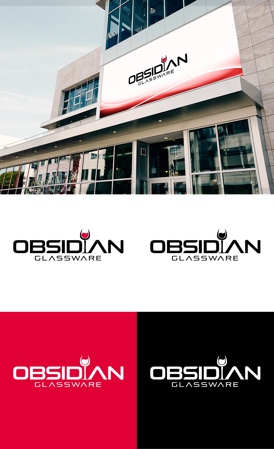 Logo Design by creativerhythm for Obsidian Glassware | Design #24924929