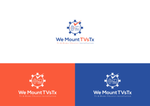 We Mount TVs Tx (name)   A friend in the business (slogan if it works) if not its fine | Logo Design by graphics1