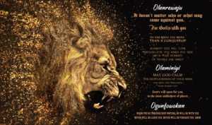 Graphic lion print design with text | Diseño Gráfico por Rickyy