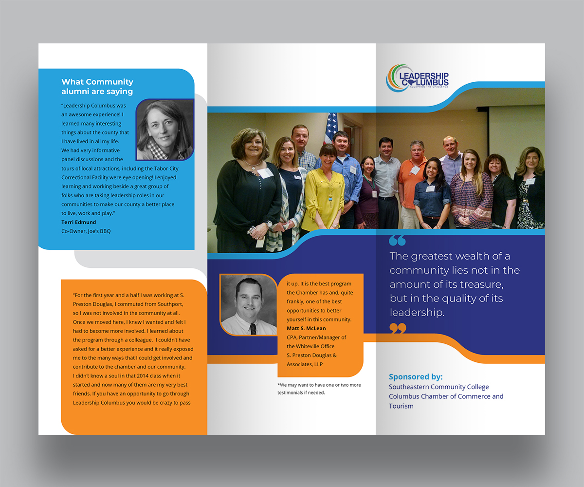 Brochure Design by alimasha Design for Columbus Chamber of Commerce and Tourism | Design #24909478