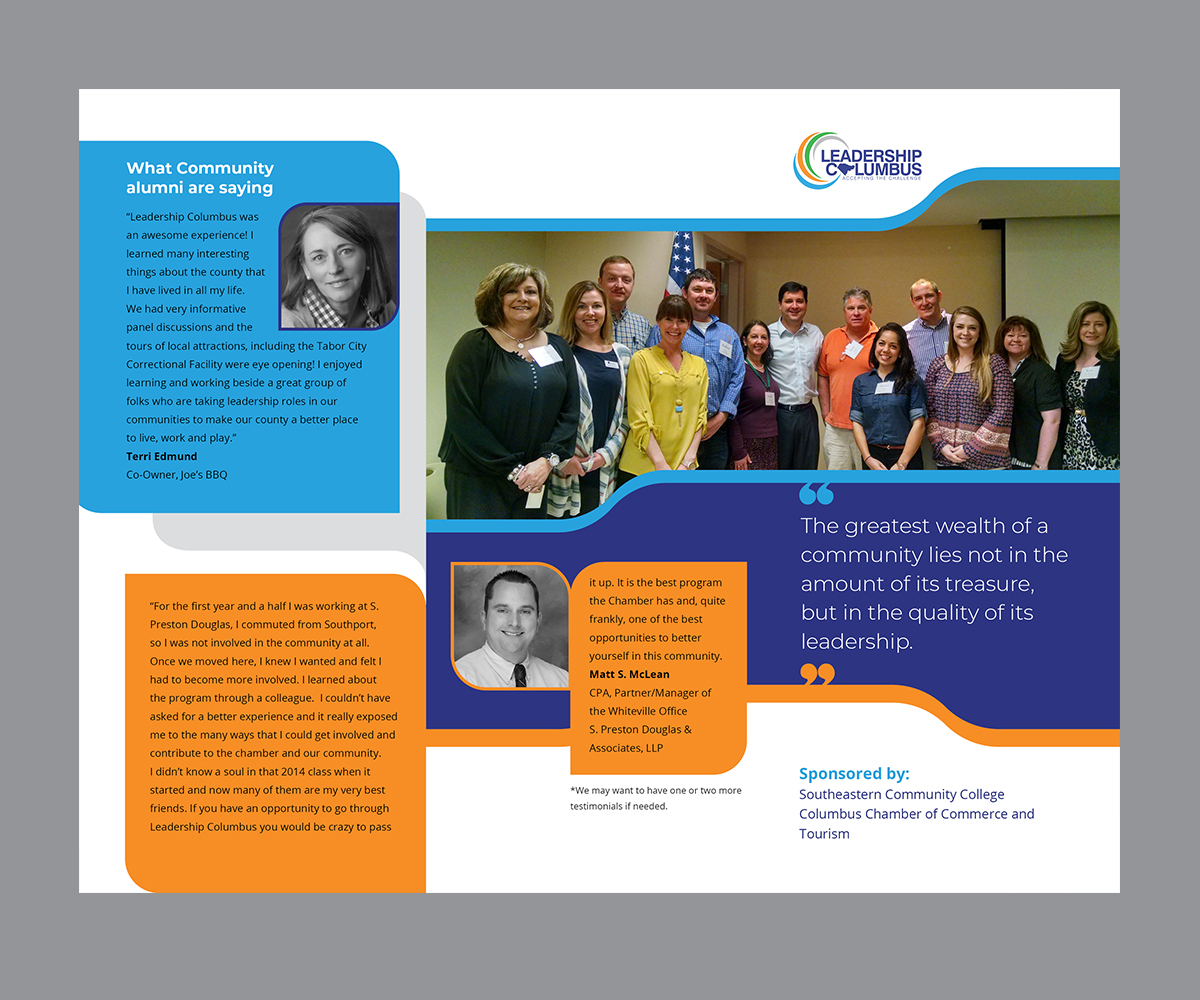 Brochure Design by alimasha Design for Columbus Chamber of Commerce and Tourism | Design #24909479