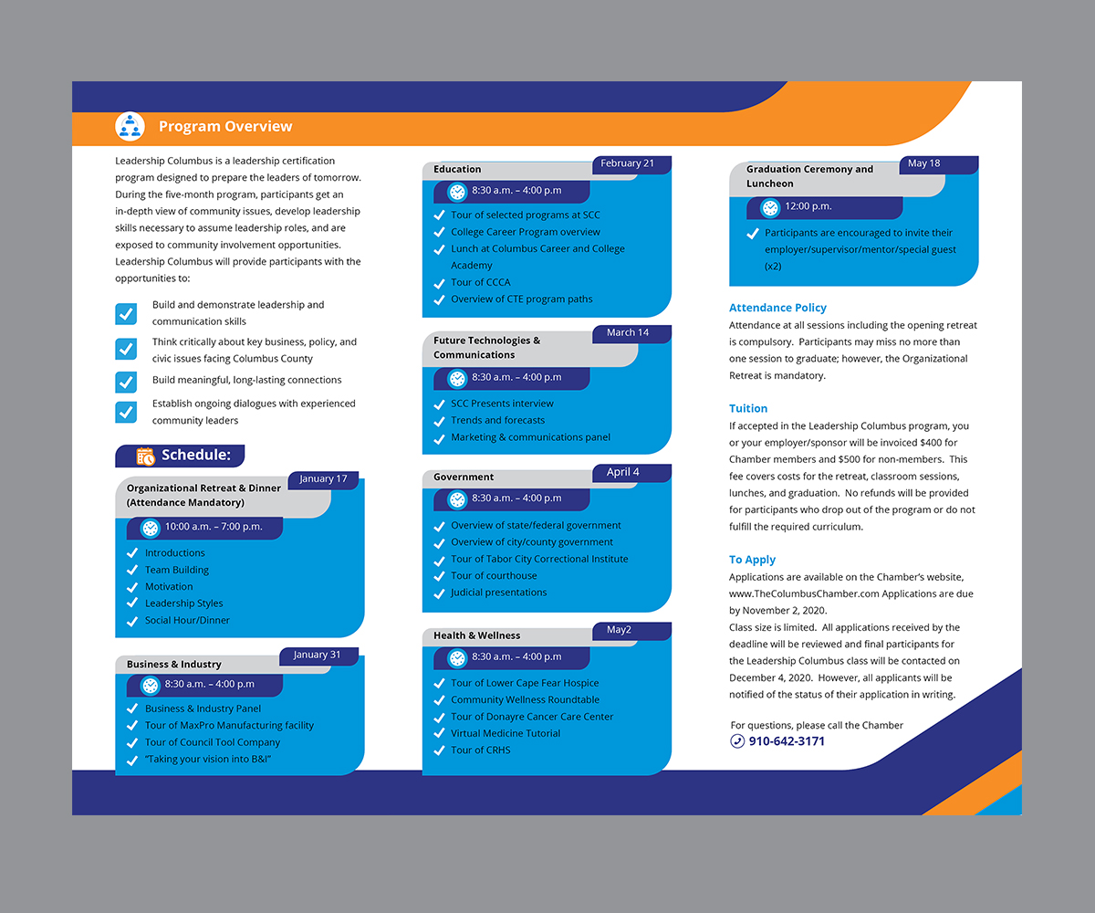 Brochure Design by alimasha Design for Columbus Chamber of Commerce and Tourism | Design #24909480