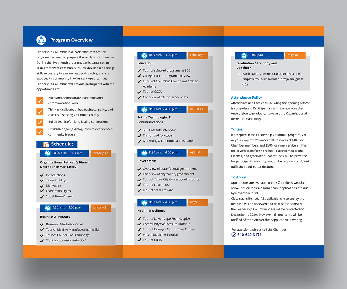 Brochure Design by alimasha Design for Columbus Chamber of Commerce and Tourism | Design #24910841